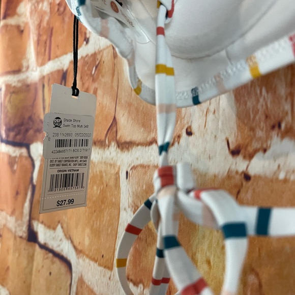 Xhilaration Women’s Bikini Swim Top - Strips Multicolor - Size 34B - Picture 6 of 6